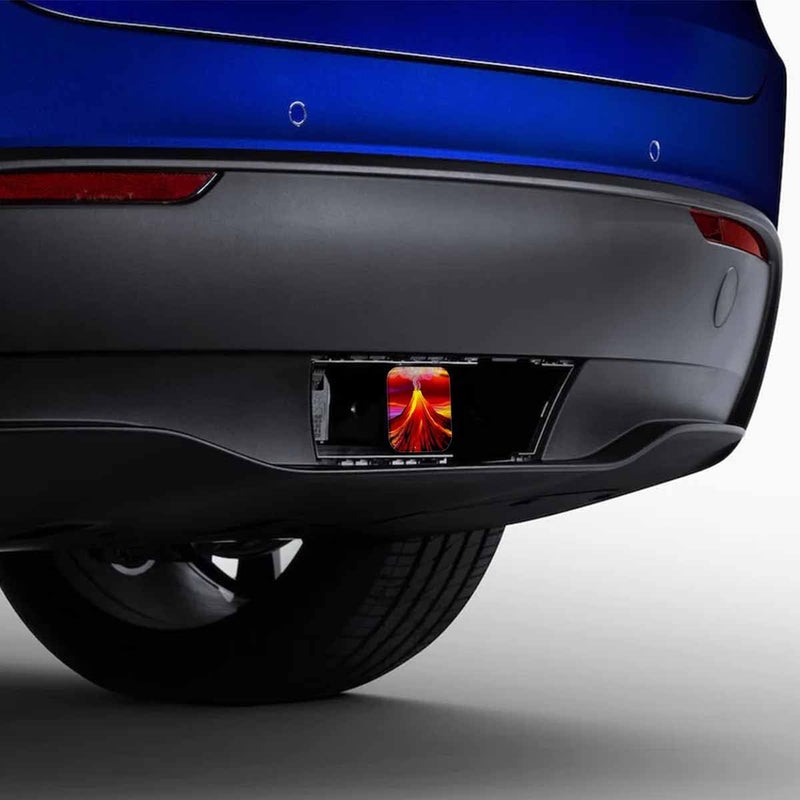 Beabes Tow Hitch Covers Volcano, Volcano Eruption Lava and Smoky Auto 2 Inch Trailer Hitch Cover Plug Cap Insert Receiver Tube Hitch Covers for Most Cars Trucks SUVs, Orange Red - Image 4